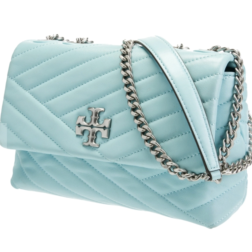 Tory Burch Light Blue Quilted Shoulder Bag